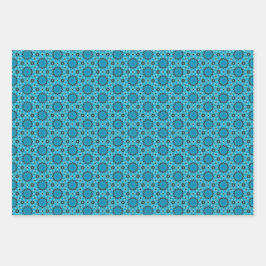 ラピスラズリナイツターコイズスターズオンアズール ラッピングペーパーシート