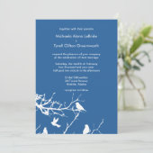 ラピスラズリラブバード結婚ズカスタム 招待状 (スタンド正面)