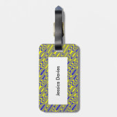 ラピスラズリースワーリーズカスタム抽象芸術ラゲッジタグ ラゲッジタグ (裏面縦)