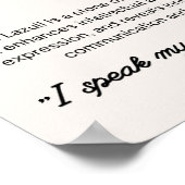 ラピスラズリ石の結晶の意味 ポスター (角)