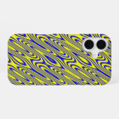 ラピスラズリSwirlies iPhoneケース iPhone 16ケース (裏面横)