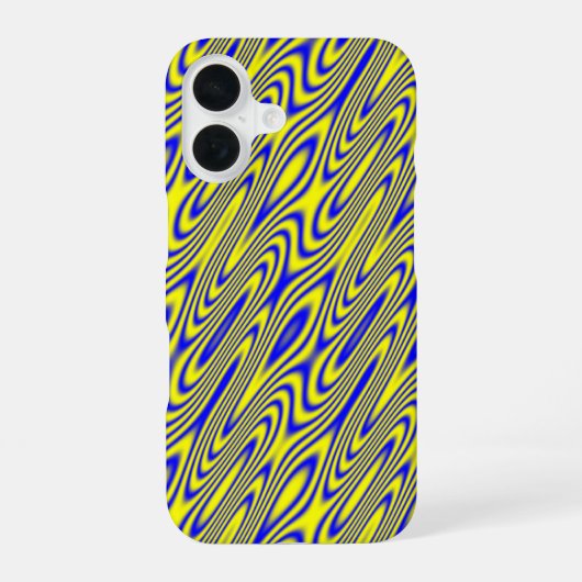 ラピスラズリSwirlies iPhoneケース iPhone 16ケース (裏面)