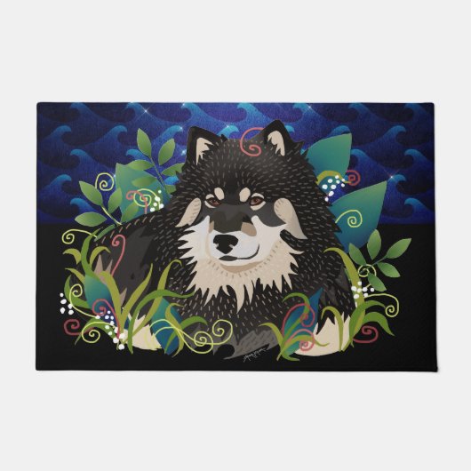 ラピーブリス – 青い波室内/屋外ドアマット ドアマット (正面)