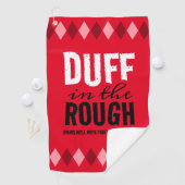 ラフおもしろいアの赤アーガイルいダフ ゴルフタオル (インサイチュ)