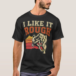 ラフが好きなレトロロッククライミング Tシャツ