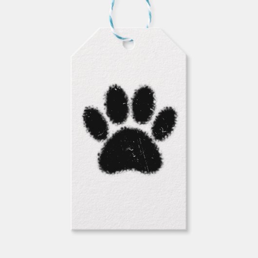 ラフとドッグ動揺してポープリント ギフトタグ (正面)