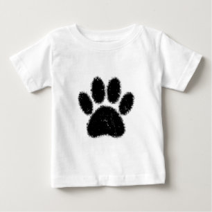 ラフとドッグ動揺してポープリント ベビーTシャツ