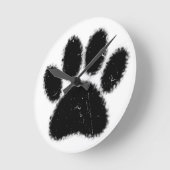 ラフとドッグ動揺してポープリント ラウンド壁時計 (傾斜)