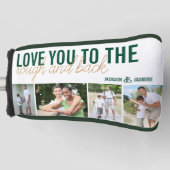 ラフとバックに愛する4フォトグリーン金ゴールド ゴルフヘッドカバー (正面)