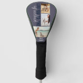 ラフとバック3フォト石板ブルー ゴルフヘッドカバー (正面)