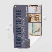 ラフとバック4フォト石板ブルー ゴルフタオル (インサイチュ)