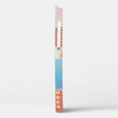 ラフなキャンバスのパッチワーク:テクスチャ付きヴィンテージパターン Case-Mate iPhoneケース (裏面 / 左)