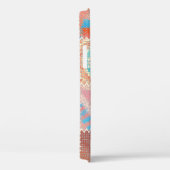 ラフなキャンバスのパッチワーク:テクスチャ付きヴィンテージパターン Case-Mate iPhoneケース (裏面 / 右)