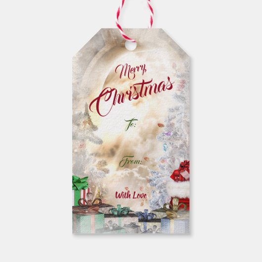 ラフなコリーと子猫、Varへ/Varから-クリスマス ギフトタグ (裏面)