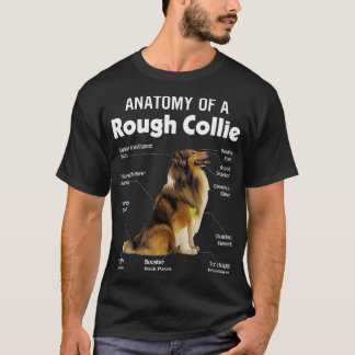 ラフなコリーのおもしろい犬愛好家の解剖学 Tシャツ