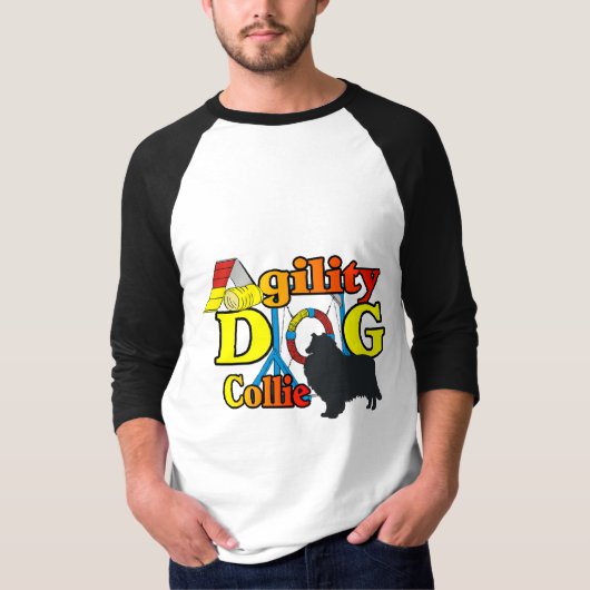 ラフなコリーの敏捷性シャツギフト Tシャツ (正面)