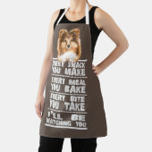 ラフなコリーシェットランド・ シープドッグドッグあなたが作るすべてのスナック エプロン (インサイチュ)