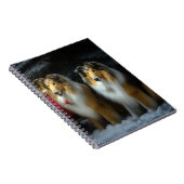 ラフなコリースノーイスレクリスマスデコール ノートブック (右側)