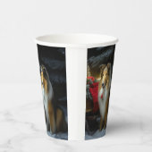 ラフなコリースノーイスレクリスマスデコール 紙コップ (右)