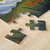 ラフなコリードッグスパンプキンハロウィンおもしろい ジグソーパズル (側面)