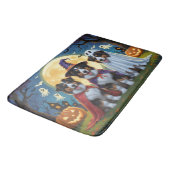 ラフなコリードッグスパンプキンハロウィンおもしろい バスマット (アングル)