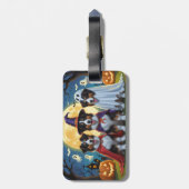 ラフなコリードッグスパンプキンハロウィンおもしろい ラゲッジタグ (裏面縦)