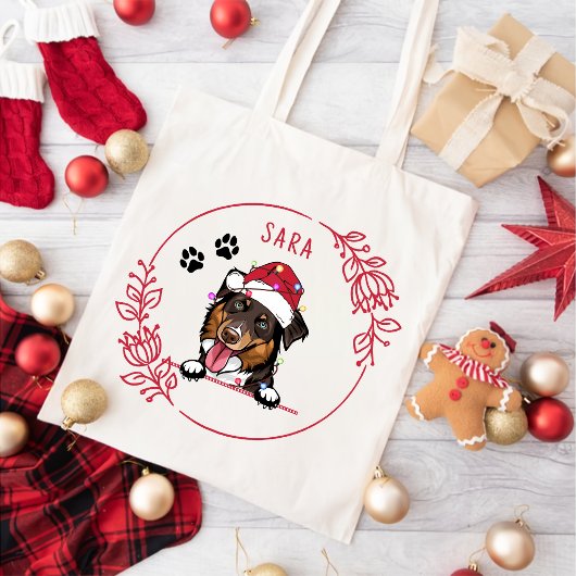 ラフなコリードッグパーソナライズされたハンドスケッチ トートバッグ