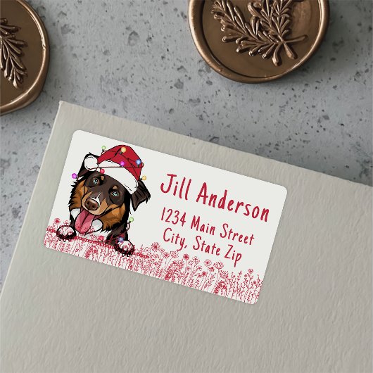 ラフなコリードッグパーソナライズされたハンドスケッチ ラベル