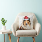 ラフなコリードッグラバークリスマスホリデー クッション (椅子)