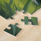 ラフなコリードッグ絵を描春の花 ジグソーパズル (側面)