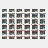 ラフなコリーハッピーコリデイズクリスマス ラッピングペーパーシート (正面)