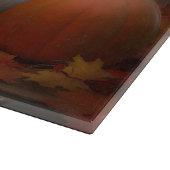 ラフなコリーパピー秋の喜びカボチャ カッティングボード (角)