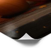 ラフなコリーパピー秋の喜びカボチャ ポスター (コーナー)