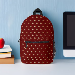 ラフなコリー犬のパタパーソナライズされたーン プリントバックパック