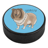 ラフなコリー犬の漫画イラストレーション アイスホッケーパック (3/4)