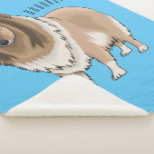 ラフなコリー犬の漫画イラストレーション シェルパブランケット (3/4)