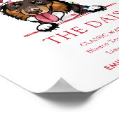 ラフなコリー結婚ドッグの特徴的なドリンク看板 ポスター (角)