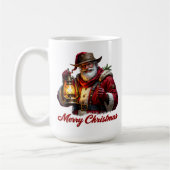 ラフなサンタのクリスマスランプ コーヒーマグカップ (左)