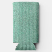 ラフなストライプコーデュロイの緑 スリム缶クーラー (裏面)