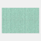 ラフなストライプコーデュロイの緑 ラッピングペーパーシート (正面3)