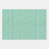 ラフなストライプコーデュロイの緑 ラッピングペーパーシート (正面2)