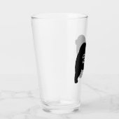 ラフなチャウカスタムシルエット犬の恋人のガラス タンブラーグラス (右)