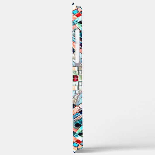 ラフなテクスチャを持つタイルの着色万華鏡のように千変万化するパターン Case-Mate iPhoneケース (裏面 / 左)