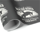 ラフな乗り物の強いカウボーイズ西を構築 ラッピングペーパー (ロールコーナー)