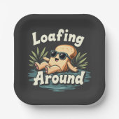 ラフのまわりにィングリラックスのパン食の恋人 ペーパープレート (正面)