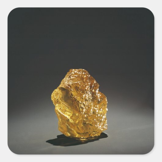 ラフの黄色いダイヤモンド スクエアシール (正面)