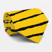 ラフはっきりしたなストライプ – オレンジ色の黒 ネクタイ (ロール)