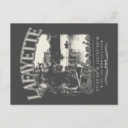 ラファイエットコントラコスタカリフォルニアヴィンテージ ポストカード (正面)