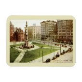 ラファイエットスクエアバッファローNY 1915ヴィンテージはがき マグネット (横)