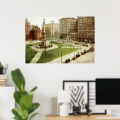 ラファイエットスクエアバッファローNY 1915ヴィンテージ ポスター (ホームオフィス)